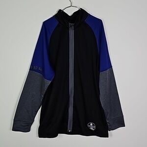 And1 XL black/blue/grey light zip up athletic jacket